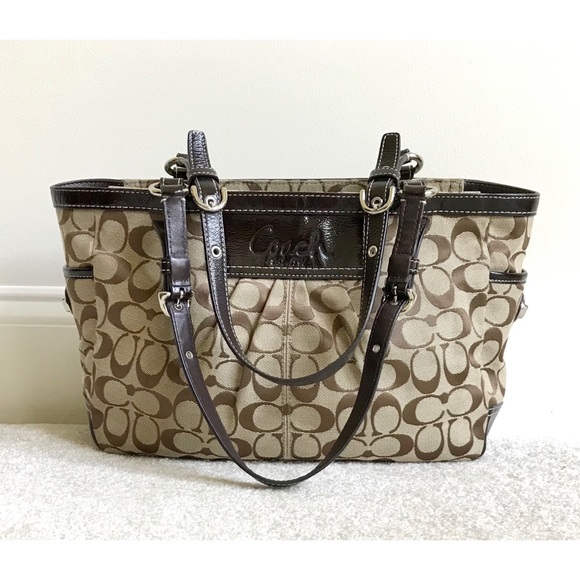 Coach Handbags - Coach F14281 Signature Pleated Gallery Tote